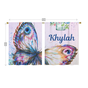 Window Curtains Butterfly (two panels)