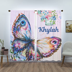 Window Curtains Butterfly (two panels)